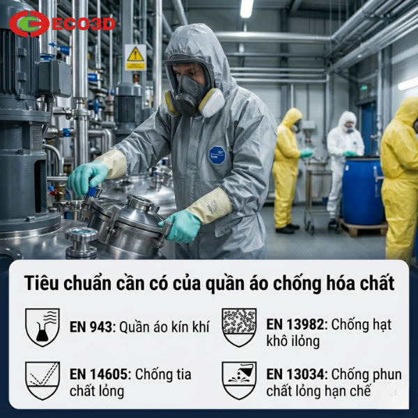 Tiêu chuẩn cần có của quần áo chống hóa chất